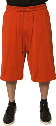 Dolce & Gabbana Orange Cotton Blend Men Bermuda Mens Shorts (Pre-Owned)