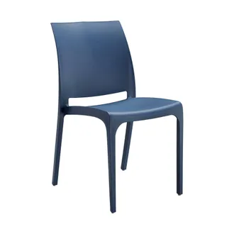 Dmora Sillas De Jard&iacute;n Miranda, Silla De Jardin, Asiento Exterior Multiusos, Banco De Jard&iacute;n, Made In Italy, 54x46 H80 Cm, Azul - Dmora