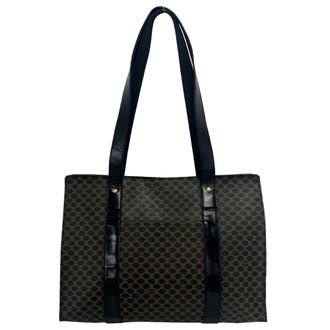 Celine Black Brown Leather Pvc Shoulder Bag Tote Bag (Pre-Owned)