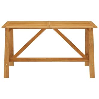 Berkfield Home Garden Dining Table 140x70x73.5 cm Solid Acacia Wood in Brown