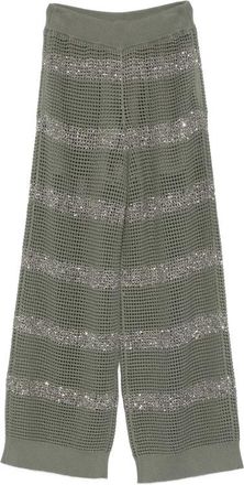 Brunello Cucinelli Sequin Striped Trousers