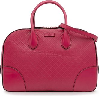 Gucci Pre-owned Womens Top Handle Leather Bag - Fuschia - One Size