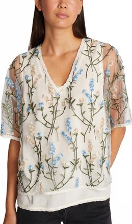 Munthe Ulfin Floral Top In White