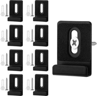 OEM 8 Juegos De Clips Para Sujetar Espejos, Acero Inoxidable 304, Montaje Para Espejos Sin Marco, Abrazaderas Duraderas, Puerta De Armario, Negro