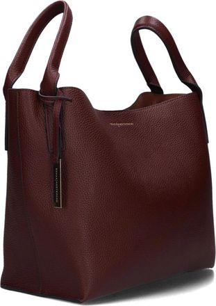 Smaak Bordeaux Leren Schoudertas Scott - Dames - Shoppers - Rood - ONE Size - Leer - Tassen