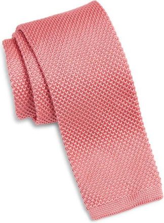 Clifton Wilson Salmon Silk Knit Tie in Pink at Nordstrom