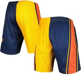 Mitchell & Ness Mens Mitchell & Ness Navy/Gold Golden State Warriors Hardwood Classics 2009 Split Swingman Shorts at Nordstrom, Size Xx-Large