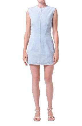 A Gold E Barton Denim Sheath Minidress in Select (Light Faded Ind) at Nordstrom, Size X-Small