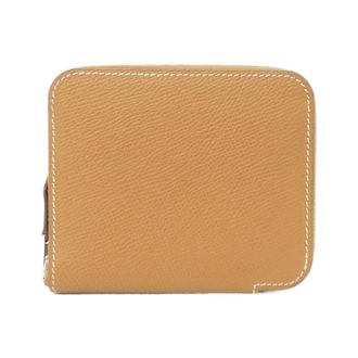 Herm&egrave;s Gold Silver Epsom Leather Silk Wallet (Bi-Fold) (Pre-Owned)