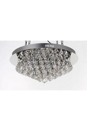Netlighting Parma 8 Light Chrome Flush Ceiling Fitting in Grey