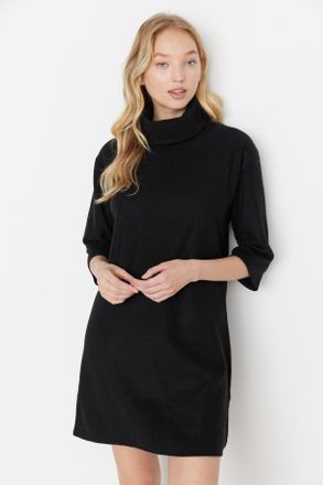 Trendyol Vrouw/Meisje Off-shoulder Coltrui Verschuiving Midi Jurk