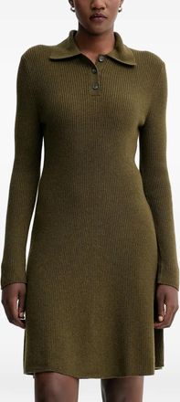 Marc O'Polo Ribgebreide mini-jurk - Groen