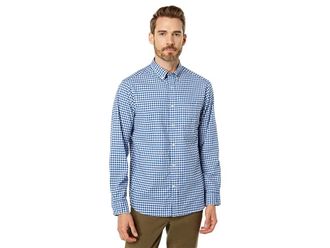Vineyard Vines Classic Fit Gingham OTG Brrr Shirt Mens Clothing Blue Bay : SM, Cotton/Nylon/Spandex