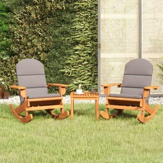 vidaXL Juego De Muebles De Jard&iacute;n Adirondack 3 Piezas Madera Acacia Vidaxl