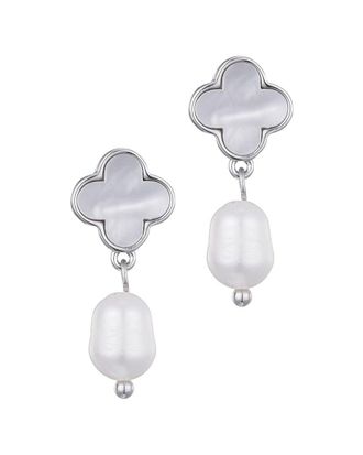 Adornia Adornia 6-8Mm Clover Drop Earrings