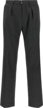 Incotex Gray Polyester Dress Mens Pants