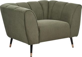 Beliani Sill&oacute;n Tela Verde