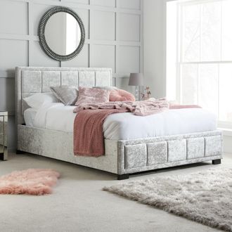 Birlea Hannover Bed in Metallic Silver | Size: Double