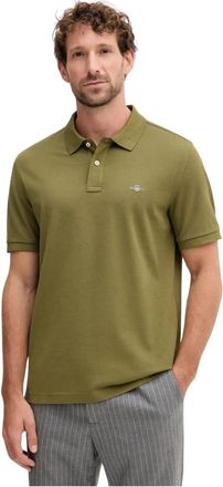 GANT Klassiek Regular Poloshirt - Heren - Polos - Groen - S - Katoen - Tops
