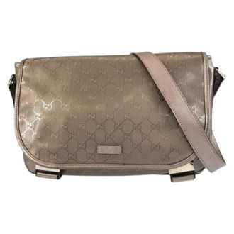Gucci Pre-owned Cross Body Bags, female, Brown, Size: ONE SIZE Pre-owned GG Imprime PVC Shoulder Bag