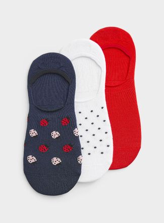 Simons Womens No-show foot liners 3-pack