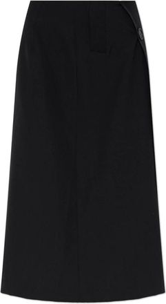 Maison Margiela Slit Midi Rok - Dames - Midirokken - Zwart - XS - Rokken