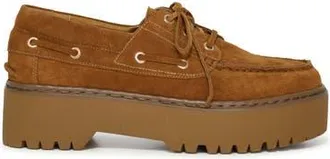 Belle & Bloom Yachting Day Suede Boat Shoe in Brown at Nordstrom, Size 10