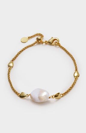 Katie Loxton Sol Pearl Bracelet in Gold Coated at Nordstrom, Size 7