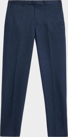 Isaia Cotton-Jersey Mid-Rise Straight-Leg Pants