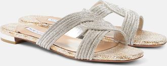 Aquazzura Gatsby embellished slides
