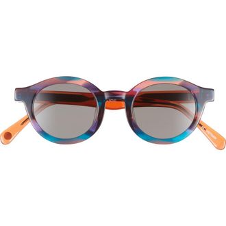 Eyebobs TV Party 41mm Polarized Round Sunglasses in Purple /Orange /Grey at Nordstrom