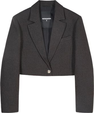 Patrizia Pepe Blazer Corto Strutturato in Boucl&eacute; - - Jackets - Donna - Marrone - S