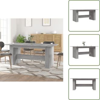 vidaXL Tavolo da pranzo minimalista - vidaXL Tavolo da Pranzo Grigio Sonoma 180x90x76 cm Legno Multistrato - Tavolo da pranzo elegante
