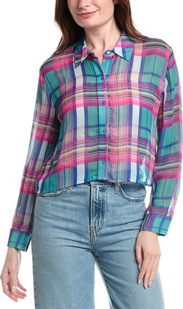 L'agence Lagence Cosette Crop Hi Low Shirt