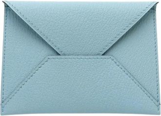 Herm&egrave;s Pre-owned Business card case - Dames - Vintage Accessoires - Blauw - ONE Size - Leer - Vintage