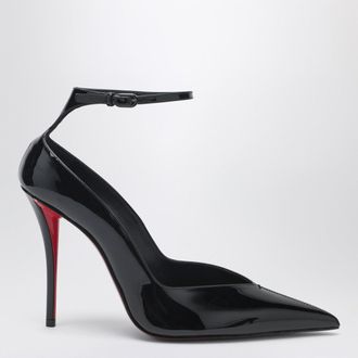 Christian Louboutin Schwarze Erozee-Pumps aus Lackleder mit Kn&ouml;chelriemen