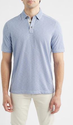 Johnston & Murphy Vintage Slub Polo in Dusty Blue at Nordstrom, Size Xxx-Large