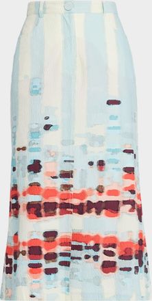 Silvia Tcherassi Layan Stretch Cotton Midi Skirt