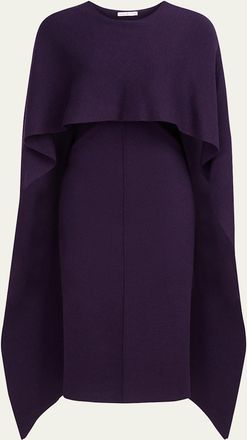 Halston Heritage Amal Bodycon Cape Sweater Midi Dress