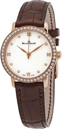 Blancpain Villeret Automatic Diamond White Dial Ladies Watch 6104-2987-55A