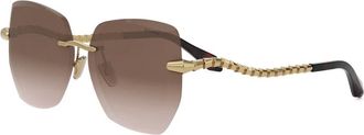 Bulgari Accessoires, unisex, Geel, ONE Size, Bv 40045U Zonnebril