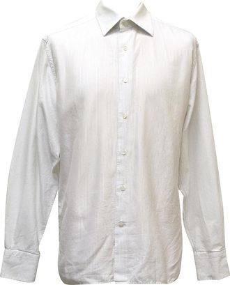 Kilgour White Pinstripe Shirt Size 16