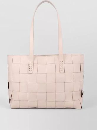 Dragon Diffusion rectangular woven tote bag dual handles