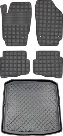 OEM Juego De Alfombrillas De Goma Para Coche Y Maletero Para Skoda Fabia I Kombi (2000-2007)