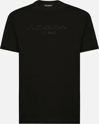 Dolce & Gabbana Mens Dolce & Gabbana Black Sicily Logo Printed T-Shirt Black - Size: 38