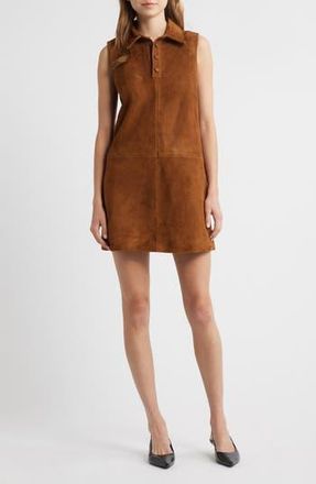 Frame Denim The City Suede Sleeveless Dress in Sepia at Nordstrom Rack, Size 16