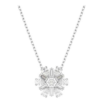 Swarovski Damesketting met sneeuwvlok hanger wit Idyllia 5691484 - Dames - Kettingen - Grijs - ONE Size - Accessoires