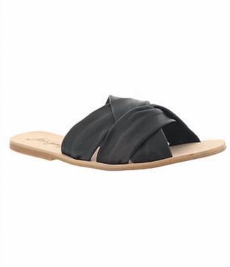 Free People Womens Leather Crisscross Rio Vista Slides In Black