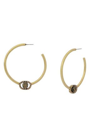 Kurt Geiger Large Chelsea Hoop Earrings in Brass at Nordstrom