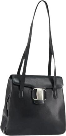 Ferragamo Pre-owned Shoulder Bags, female, Black, Size: ONE SIZE Pre-owned Shoulder Bag